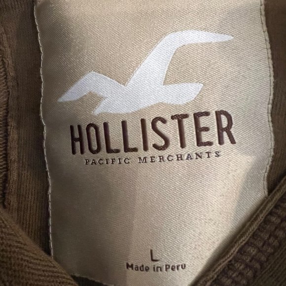 Hollister-Cotton Cropped Jacket- Juniors Large-Hooded Sweatshirt Drawstring - Picture 4 of 11